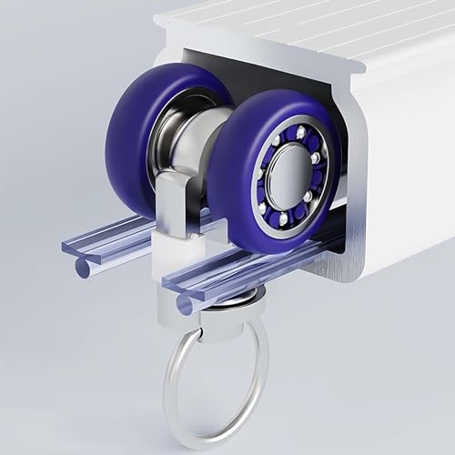 wanghaiyanBD Strapazierfähige Vorhangschiene, robuste Vorhangschiene mit integrierter Schalldämpfungsleiste, Decken- oder Wandmontage, Aluminium-Vorhangschiene wanghaiyanBD Strapazierfähige Vorhangschiene, robuste Vorhangschiene mit integrierter Schalldämpfungsleiste, Decken- oder Wandmontage, Aluminium-Vorhangschiene von wanghaiyanBD