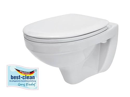 Wand WC mit BEST CLEAN Beschichtung/Hänge WC Wandmontage weiß + soft close Sitz Wand WC mit BEST CLEAN Beschichtung/Hänge WC Wandmontage weiß + soft close Sitz von wannenfabrik