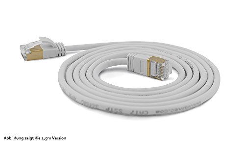 wantecWire Extra dünnes Patchkabel CAT.7 Kabel, CAT.6 Stecker SSTP geschirmt, Länge 0.1 m, grau wantecWire Extra dünnes Patchkabel CAT.7 Kabel, CAT.6 Stecker SSTP geschirmt, Länge 0.1 m, grau von wantecWire