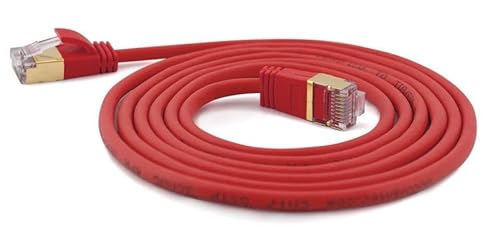 wantecWire Extra dünnes Patchkabel CAT.7 Kabel, CAT.6 Stecker SSTP geschirmt, Länge 10 m, rot wantecWire Extra dünnes Patchkabel CAT.7 Kabel, CAT.6 Stecker SSTP geschirmt, Länge 10 m, rot von wantecWire