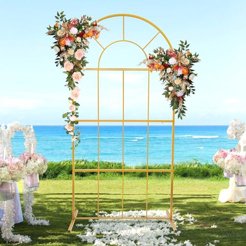 Metall Hochzeitsbogen Stände, 2m Hohe Hintergrund Dekor Gitterständer Bogen für Hochzeiten, Party, 1x2m von wanwanper