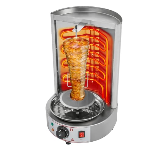 Dönergrill, 3000W Döner Kebab Machine, Elektro Dönergrill Hähnchengrill Vertikalgrill, Dönermaschine, Elektrischer Grillofen mit einstellbarer Temperatur, für Hähnchen Truthahn Tacos Kebap von wanwanper