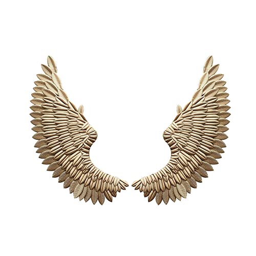 Flügel Wanddekoration, Wandobjekt Engelsflügel, Wanddeko Engel Wandhänger Eisen Wandskulpturen Flügel, für Kinderzimmer Schlafzimmer Wohnbereich Wanddekoration, 38cm*100cm, Gold Flügel Wanddekoration, Wandobjekt Engelsflügel, Wanddeko Engel Wandhänger Eisen Wandskulpturen Flügel, für Kinderzimmer Schlafzimmer Wohnbereich Wanddekoration, 38cm*100cm, Gold von wanwanper