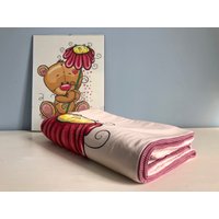 Baby Mädchen Rosa Braun Bär Neugeborenewaffel Decke Bettdecke Geschenk 100 % Baumwolle Kinder Abdeckung Home Travel Tier Geburt Jahr Über Alle von warmm
