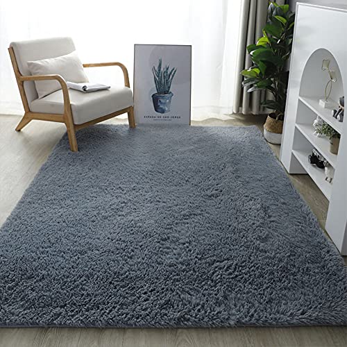 Warmsile Teppich Wohnzimmer Teppich, Moderne, Flauschige Und Zottelige Teppiche Für Wohnzimmer, Esszimmer, Kinderzimmer, Schlafzimmer,Light gray,200 x 250 cm von warmsile