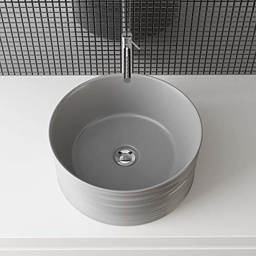 Waschbecken24 41 x 41 x 18 CM Design Keramik Waschbecken Aufsatzwaschbecken Handwaschbecken Waschschale für Waschtisch Badezimmer Gäste-WC A461GAMW Waschbecken24 41 x 41 x 18 CM Design Keramik Waschbecken Aufsatzwaschbecken Handwaschbecken Waschschale für Waschtisch Badezimmer Gäste-WC A461GAMW von Waschbecken24