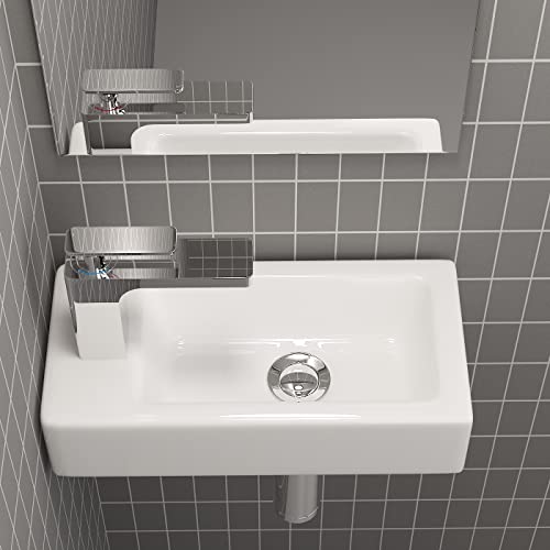 Waschbecken24 | Premium Waschbecken mit Lotus-Effekt für das Badezimmer und Gäste-WC (37x18x9cm, Weiß / A661) Waschbecken24 | Premium Waschbecken mit Lotus-Effekt für das Badezimmer und Gäste-WC (37x18x9cm, Weiß / A661) von waschbecken24
