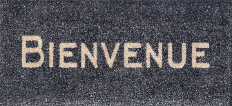 Fußmatte Bienvenue, wash+dry by Kleen-Tex, rechteckig, Höhe: 9 mm, Schmutzfangmatte, mit Spruch, In- und Outdoor geeignet, waschbar von wash+dry by Kleen-Tex
