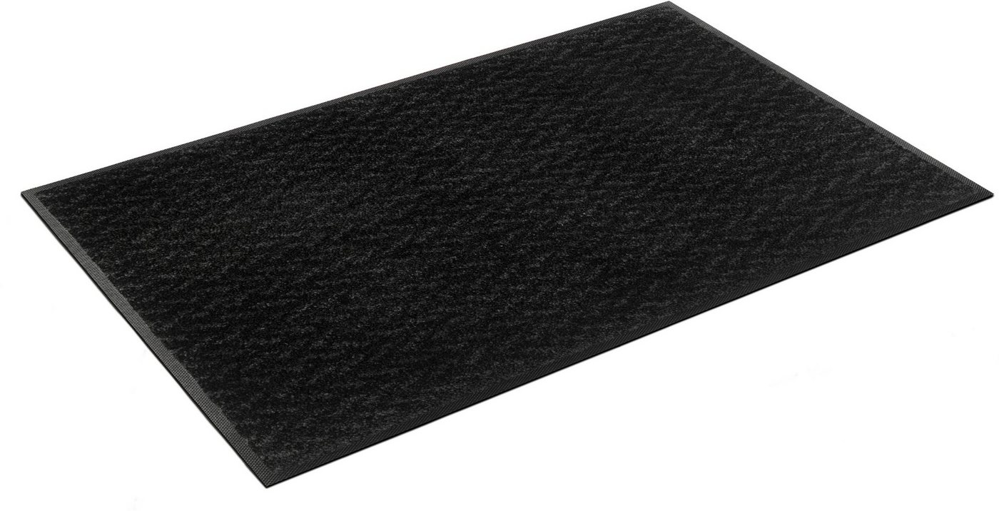 Fußmatte Duo Charcoal, wash+dry by Kleen-Tex, rechteckig, Höhe: 9 mm, Schmutzfangmatte, rutschhemmend, In- und Outdoor geeignet, waschbar von wash+dry by Kleen-Tex