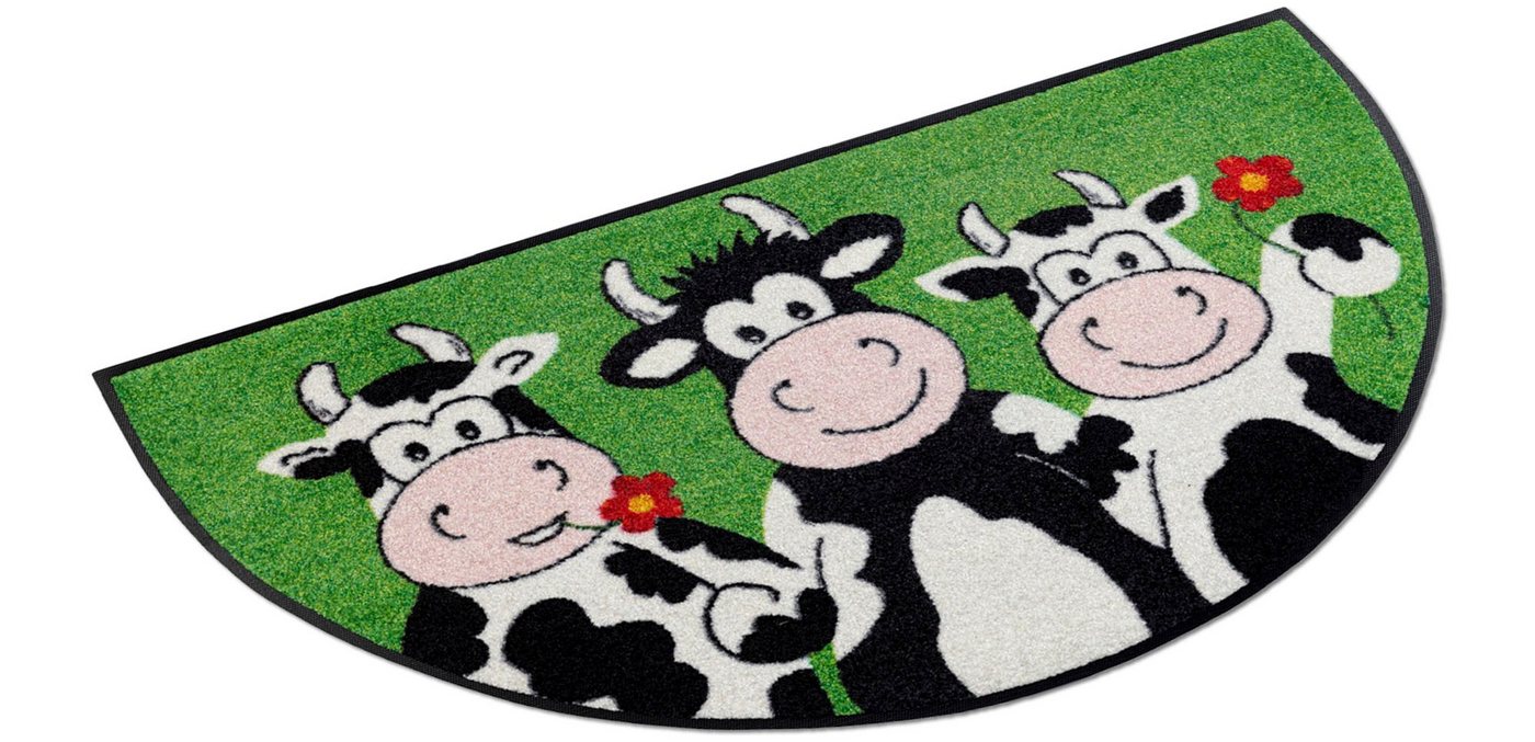 Fußmatte Round Cow Trio, wash+dry by Kleen-Tex, rechteckig, Höhe: 7 mm von wash+dry by Kleen-Tex