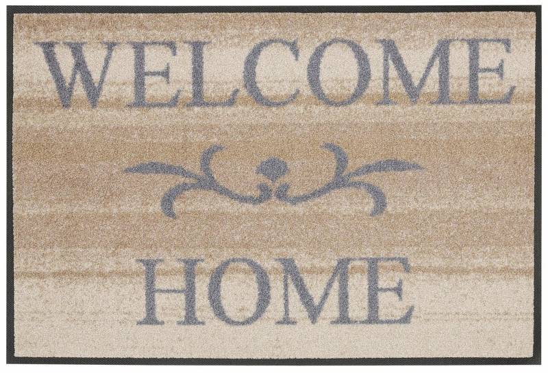 Fußmatte Welcome Home, wash+dry by Kleen-Tex, rechteckig, Höhe: 7 mm, Schmutzfangmatte, mit Spruch, In- und Outdoor geeignet, waschbar von wash+dry by Kleen-Tex