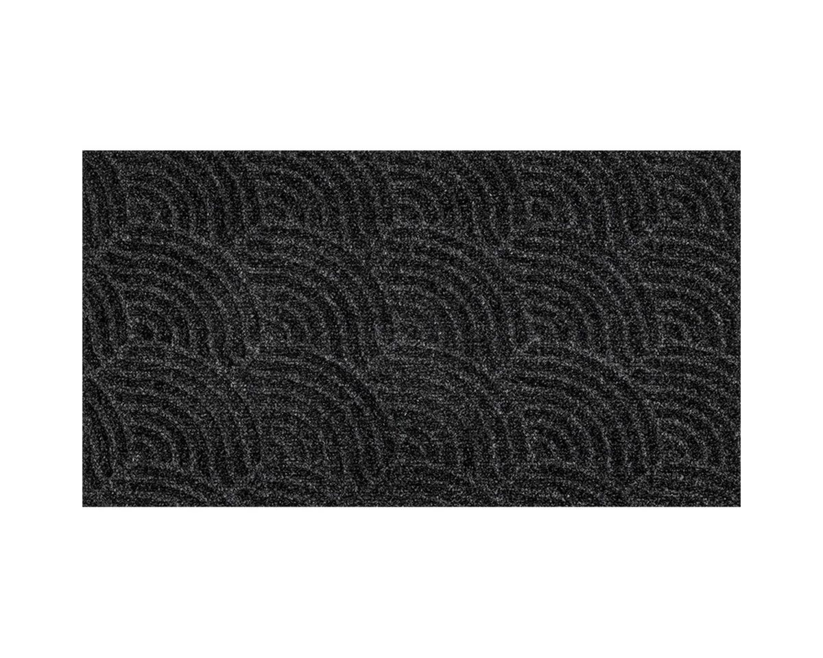 Fußmatte wash+dry Schmutzfangmatte Dune Waves Dark Grey, wash+dry by Kleen-Tex, Höhe: 8 mm von wash+dry by Kleen-Tex