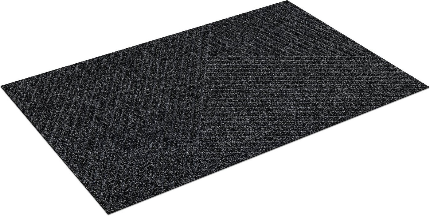Teppich Stripes, wash+dry by Kleen-Tex, rechteckig, Höhe: 8 mm, dezentes Streifen Design, In- und Outdoor geeignet, waschbar von wash+dry by Kleen-Tex