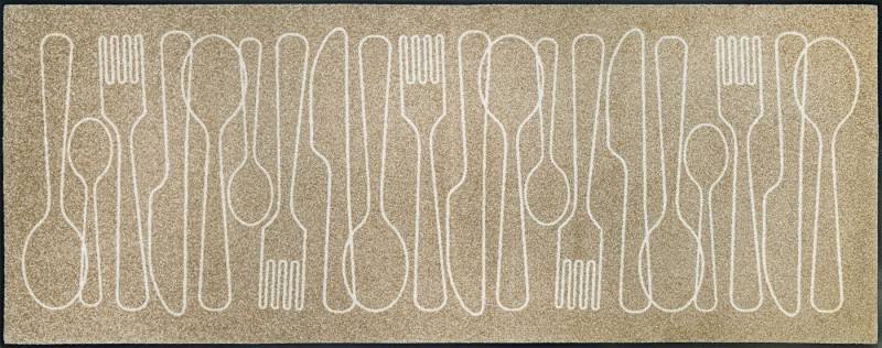 wash+dry by Kleen-Tex Fußmatte Fußmatte 75x90 Cutlery Symphony beige, Eingangsmatte groß, Höhe: 750 mm wash+dry by Kleen-Tex Fußmatte Fußmatte 75x90 Cutlery Symphony beige, Eingangsmatte groß, Höhe: 750 mm von wash+dry by Kleen-Tex