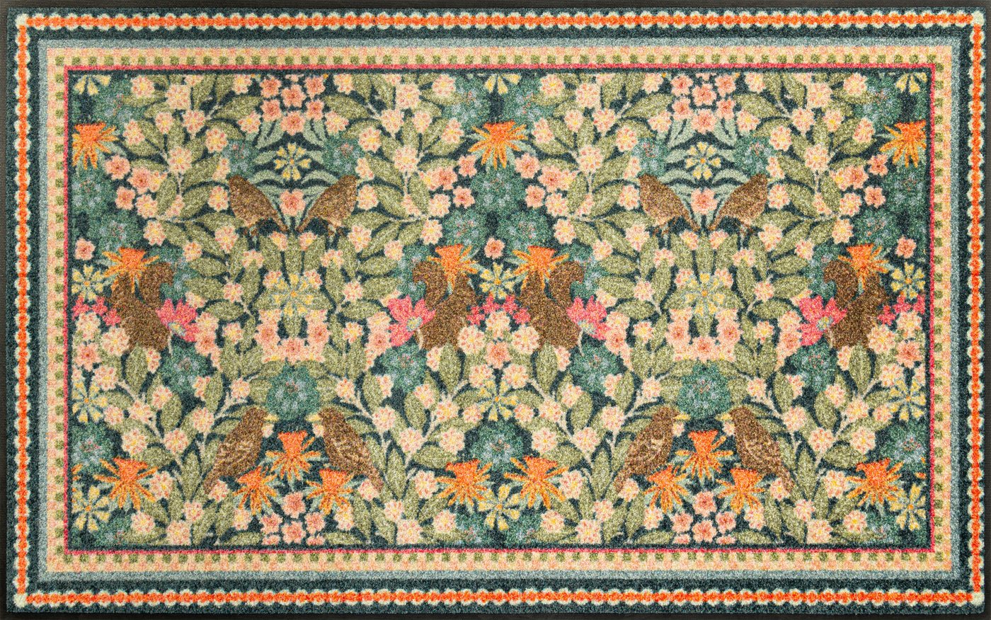 wash+dry by Kleen-Tex Fußmatte Garden Luxe Blue, rechteckig, Höhe: 7 mm, auch als Läufer erhätlich, waschbar und trocknergeeignet von wash+dry by Kleen-Tex