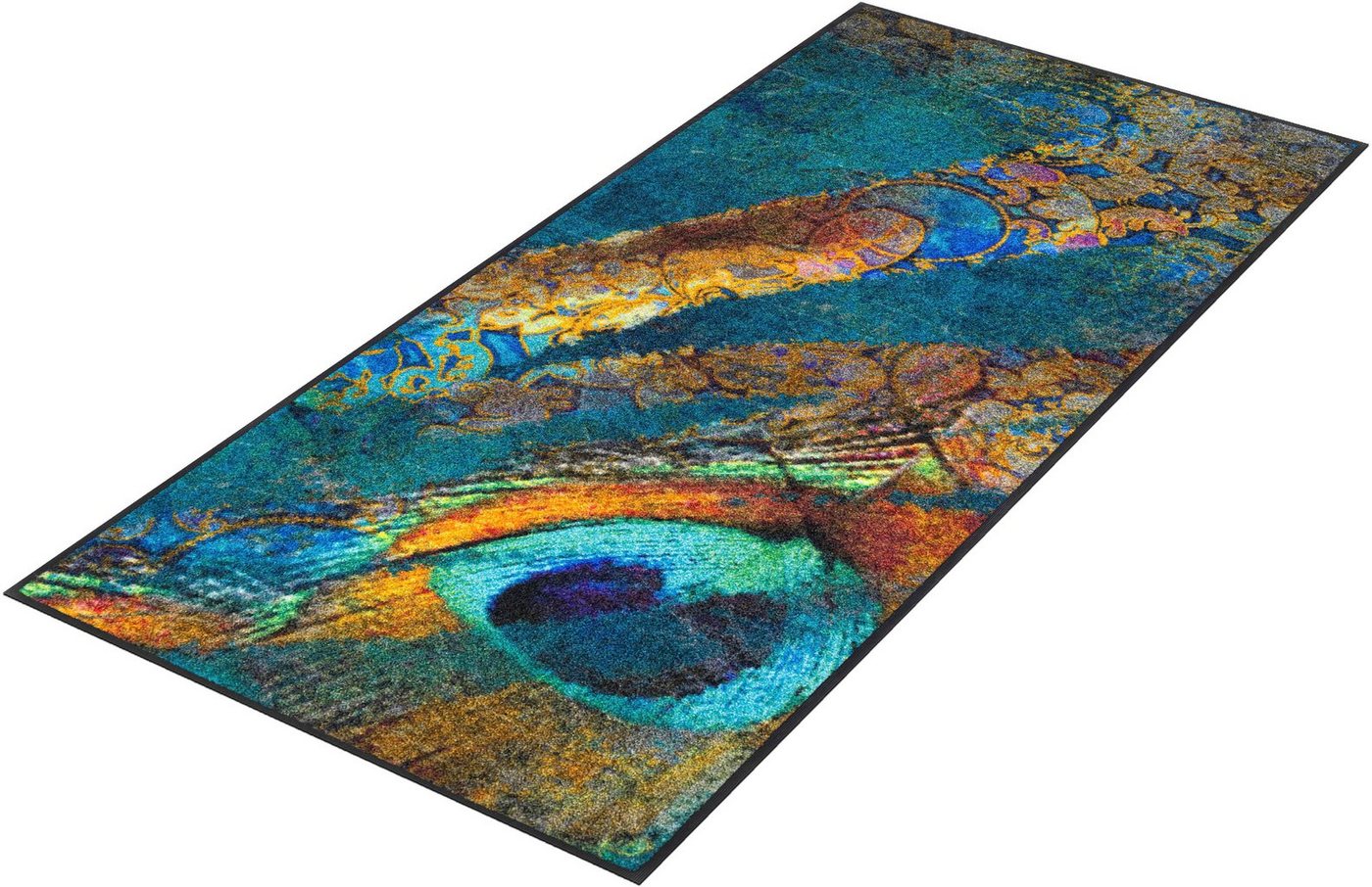 wash+dry by Kleen-Tex Teppich Exotic Pavo, rechteckig, Höhe: 7 mm, rutschhemmend, waschbar, Wohnzimmer von wash+dry by Kleen-Tex