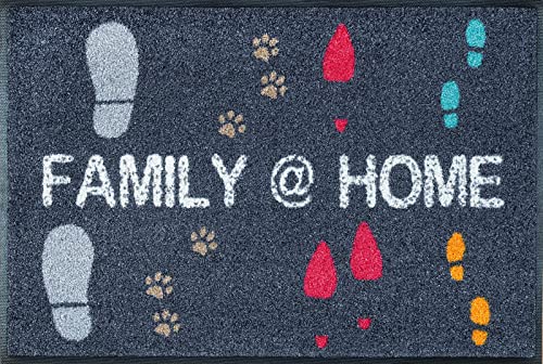 wash+dry Fußmatte, Family @ Home 50x75 cm, innen und außen, waschbar von Wash+Dry