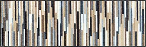 wash+dry Fußmatte, Mikado Stripes nature 60x180 cm, innen und außen, waschbar von Wash+Dry
