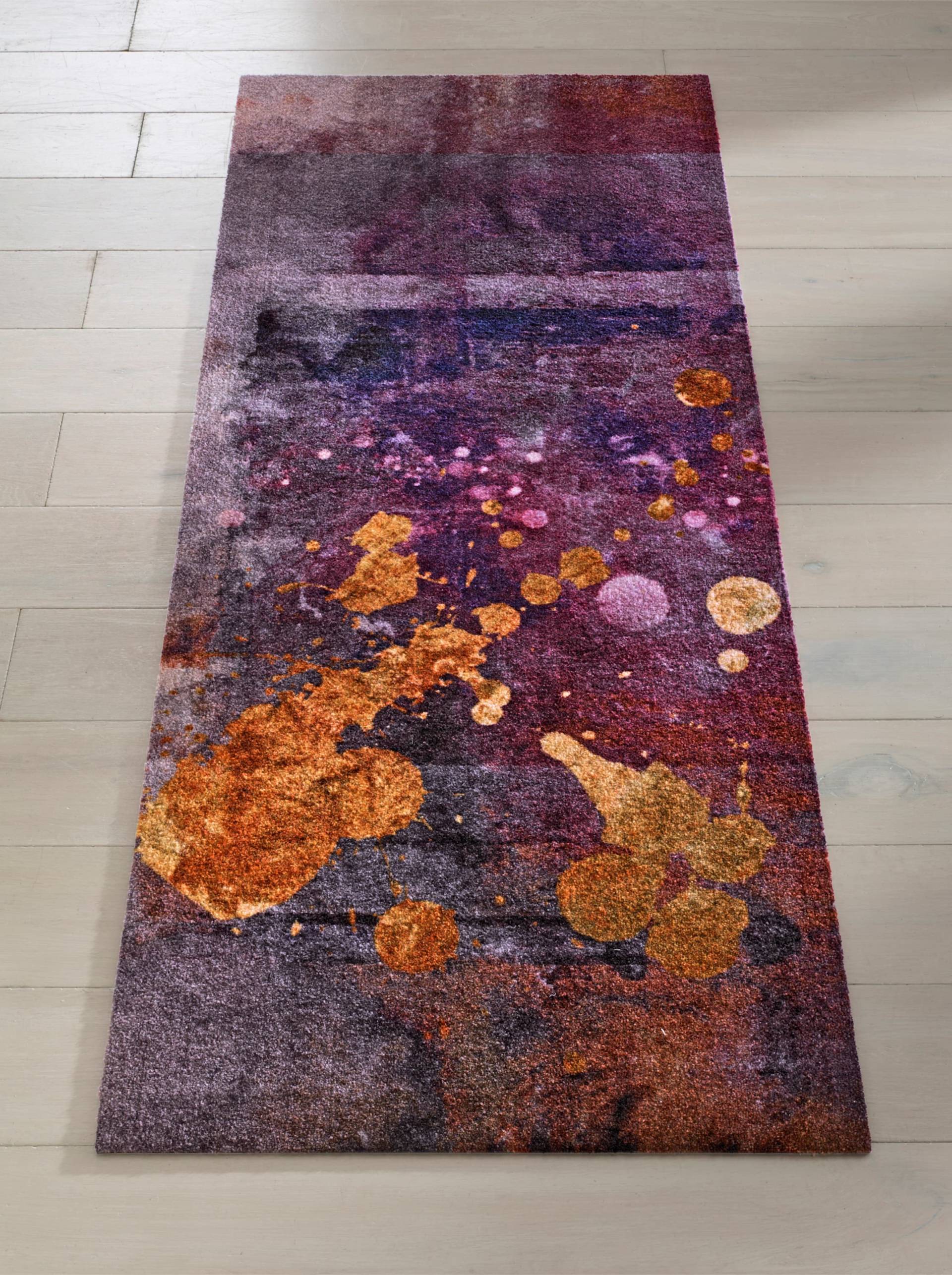 Fußmatte in lila-bedruckt von wash&dry von wash&dry