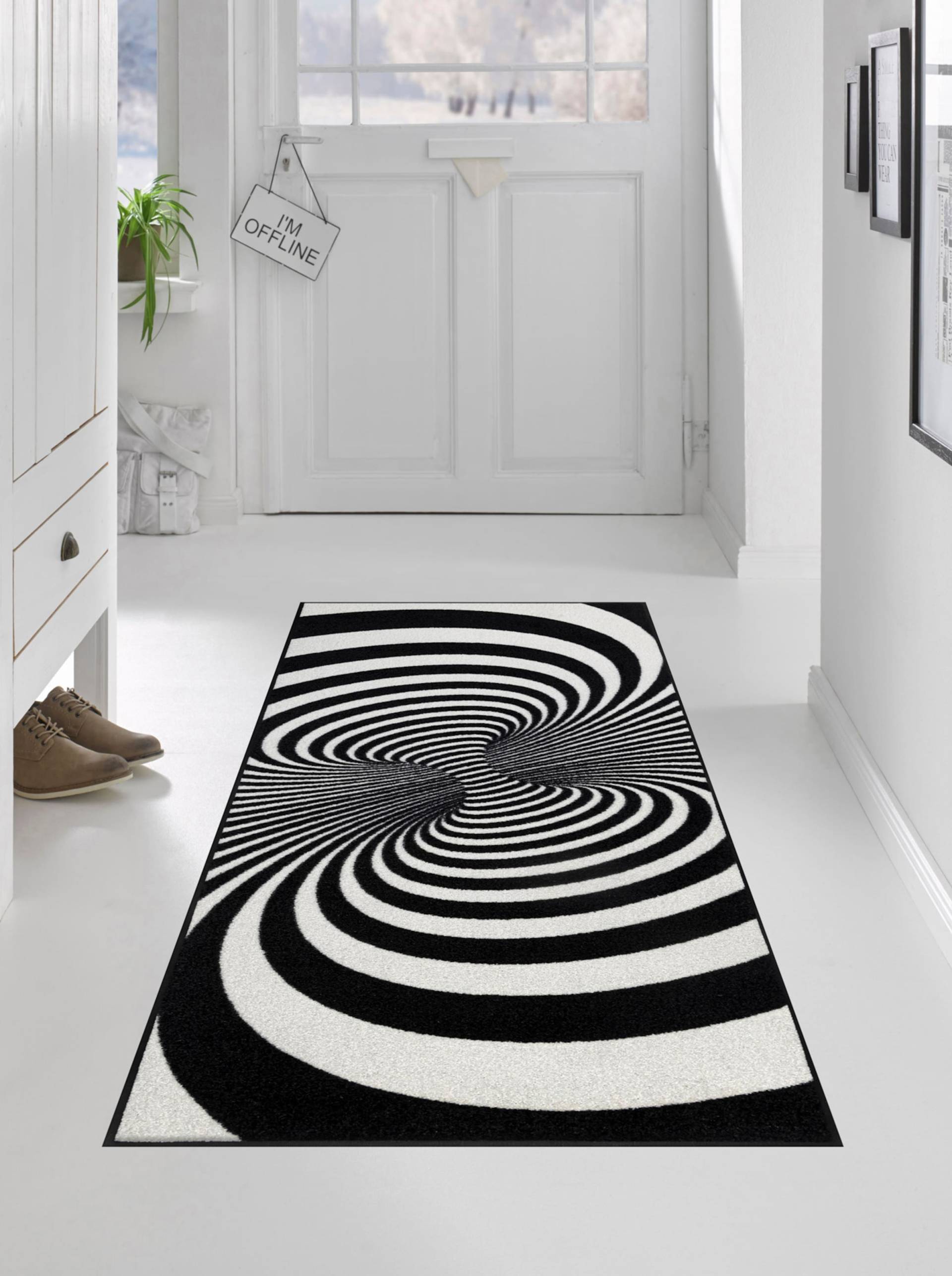 Fußmatte in schwarz-weiß von wash&dry von wash&dry