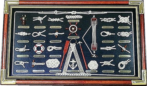 wattkiste Knotentafel, 51 x 31 cm, mit deutscher Beschriftung von wattkiste
