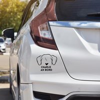 Autoaufkleber Hund Personalisiert, Auto Sticker Geschenk Hund, Aufkleber Personalisiert von wauzimauzi