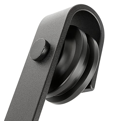 Ein Satz Scheunentor plus Türverkleidungssatz klassischer Haken (ohne Schiene, nur Haken) schwarz von waylife