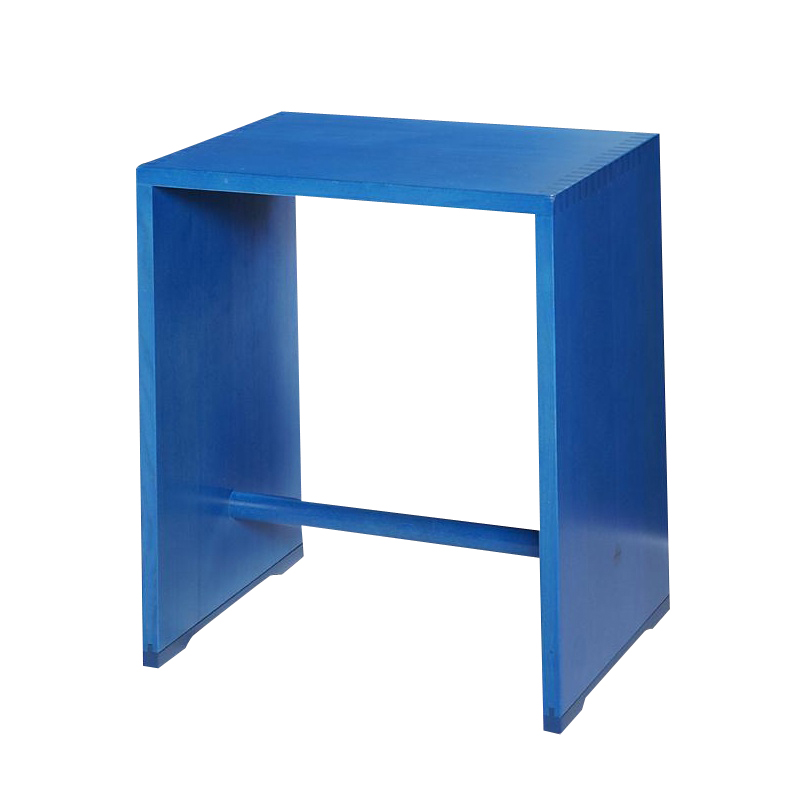 wb form - Ulmer Hocker - dunkelblau/Birkenholz/Buchenholz/BxHxT 39,5x44x29,5cm von wb form