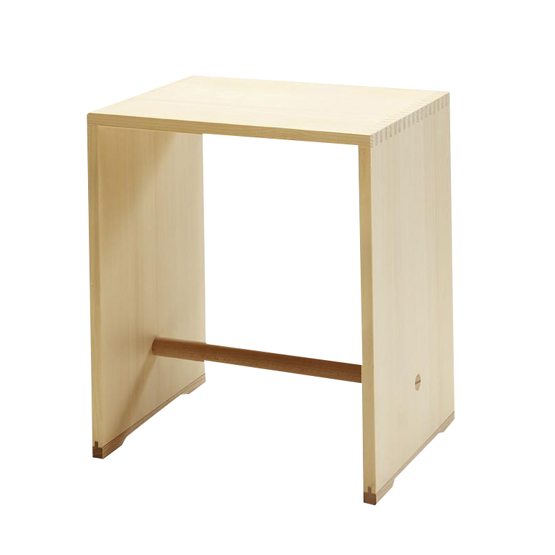 wb form - Ulmer Hocker - natur/Fichtenholz/Buchenholz/BxHxT 39,5x44x29,5cm von wb form