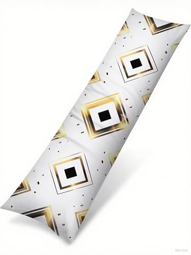 Kissenbezug 40 x 120 Geometrie Rechteck Softer Samt Dekokissen Mit Unsichtbarem Reißverschluss Seitenschläferkissen Schwangerschaftskissen Schlafzimmer Wohnzimmer Deko Modern Kissenbezüge Weiß T-544 von wcusmmog