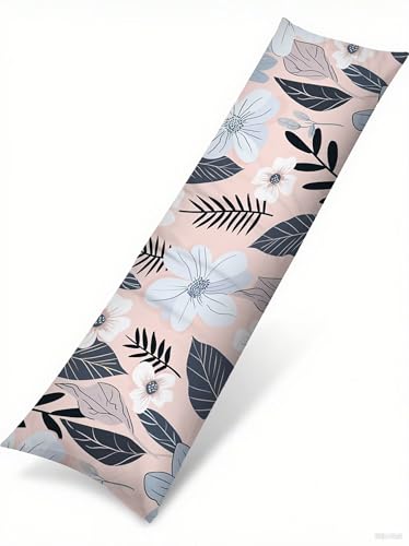 Kissenbezug 40 x 145 Blumen Rechteck Softer Samt Dekokissen Mit Unsichtbarem Reißverschluss Seitenschläferkissen Schwangerschaftskissen Schlafzimmer Wohnzimmer Deko Modern Kissenbezüge Blau T-526 von wcusmmog