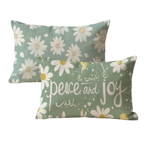 Kissenbezug 70x90 Salbeigrün Sofa Kissenbezug Wasserdicht 2er Set Rechteck Samt Deko Kissen Mit Unsichtbarem Reißverschluss Gänseblümchen Muster Kopfkissenbezug Für Balkon Garten Wohndeko P-66 Kissenbezug 70x90 Salbeigrün Sofa Kissenbezug Wasserdicht 2er Set Rechteck Samt Deko Kissen Mit Unsichtbarem Reißverschluss Gänseblümchen Muster Kopfkissenbezug Für Balkon Garten Wohndeko P-66 von wcusmmog