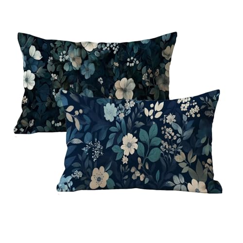 Rechteck Kissenbezug 40x60 Wasserfest 2er Set Blumen Muster Design Deko Kissen Outdoor Kissen Kissenbezug Leinen Mit Unsichtbarem Reißverschluss Für Wohnzimmer Schlafzimmer Terrassen Deko P-73 Rechteck Kissenbezug 40x60 Wasserfest 2er Set Blumen Muster Design Deko Kissen Outdoor Kissen Kissenbezug Leinen Mit Unsichtbarem Reißverschluss Für Wohnzimmer Schlafzimmer Terrassen Deko P-73 von wcusmmog
