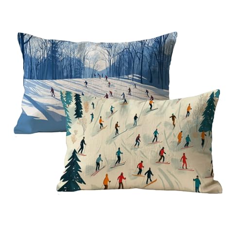 Rechteck Kissenbezug 50x90 Wasserfest 2er Set Schnee Muster Deko Kissen Outdoor Kissen Kissenbezug Samt Mit Unsichtbarem Reißverschluss Für Wohnzimmer Schlafzimmer Outdoor Terrassen Deko P-103 Rechteck Kissenbezug 50x90 Wasserfest 2er Set Schnee Muster Deko Kissen Outdoor Kissen Kissenbezug Samt Mit Unsichtbarem Reißverschluss Für Wohnzimmer Schlafzimmer Outdoor Terrassen Deko P-103 von wcusmmog
