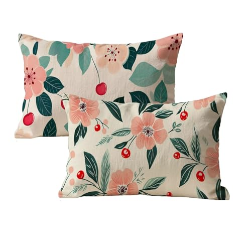 wcusmmog Rechteck Kissenbezug 40x60 Wasserfest 2er Set Blumen Muster Design Deko Kissen Outdoor Kissen Kissenbezug Samt Mit Unsichtbarem Reißverschluss Für Wohnzimmer Schlafzimmer Terrassen Deko P-69 wcusmmog Rechteck Kissenbezug 40x60 Wasserfest 2er Set Blumen Muster Design Deko Kissen Outdoor Kissen Kissenbezug Samt Mit Unsichtbarem Reißverschluss Für Wohnzimmer Schlafzimmer Terrassen Deko P-69 von wcusmmog
