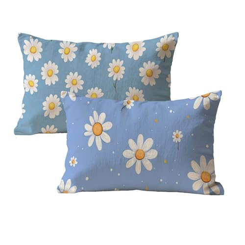 wcusmmog Rechteck Kissenbezug 40x60 Wasserfest 2er Set Gänseblümchen Muster Deko Kissen Outdoor Kissen Kissenbezug Samt Mit Unsichtbarem Reißverschluss Für Wohnzimmer Schlafzimmer Terrassen Deko P-57 wcusmmog Rechteck Kissenbezug 40x60 Wasserfest 2er Set Gänseblümchen Muster Deko Kissen Outdoor Kissen Kissenbezug Samt Mit Unsichtbarem Reißverschluss Für Wohnzimmer Schlafzimmer Terrassen Deko P-57 von wcusmmog