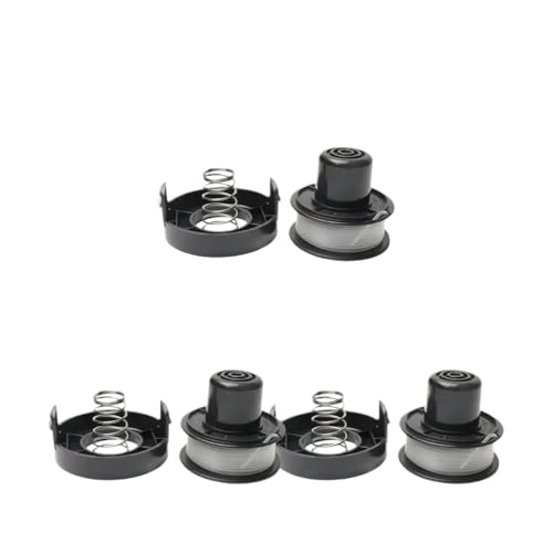 5 Pack 20ft String Line Ersatzspulen mit Kappe und Spring -Spool kompatibel mit Deck Line Trimmer(3pcs) von wdcJHNPTW