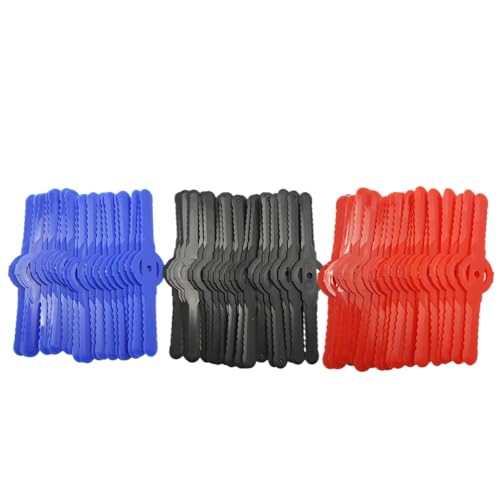60pcs Lot Plastic Replacement Head Parts Compatible with Electric Lawn Mowers for Garden Maintenance(BK RD BL-60PCS) von wdcJHNPTW