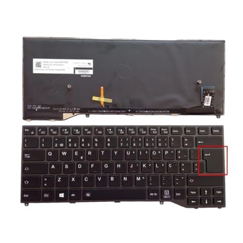 Backlit -Tastatur kompatibel mit dem Rettungsbuch U747 U748 U749 E448 E449 E548 E749 Ersatztastatur US ui Portugiesische Sprache(Pt hinterleuchteter Nopoint) von wdcJHNPTW