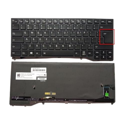 Backlit -Tastatur kompatibel mit dem Rettungsbuch U747 U748 U749 E448 E449 E548 E749 Ersatztastatur US ui Portugiesische Sprache(UI hinterleuchtet NOPOINT) von wdcJHNPTW