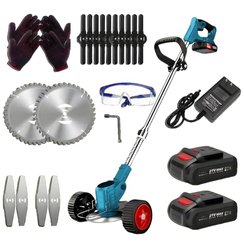 Elektrisches Unkraut mit 3 -in 1 Rasen Edger kompatibel mit Gartenwerkzeugmodellen für Rasengarten -Schnittschneide(BLAU) von wdcJHNPTW