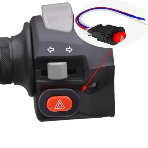 Motorrad -Roller -Hazard Light Switch Taste Doppelblitzlampe mit Elektrofahrzeugen kompatibel Motorrad -Roller -Hazard Light Switch Taste Doppelblitzlampe mit Elektrofahrzeugen kompatibel von wdcJHNPTW