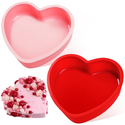 Webake Kuchenform Herz Silikon 2 Stück 20cm Herz Backform Silikonform Herzform Kuchen Form Herzbackform für Kuchen, Pudding Webake Kuchenform Herz Silikon 2 Stück 20cm Herz Backform Silikonform Herzform Kuchen Form Herzbackform für Kuchen, Pudding von webake