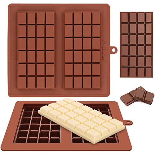 Webake Schokoladenform Silikon 2 Stück Pralinenform Backform aus hochwertigem Platinsilikon für Schokoladen Herstellen Party-Schokolade von webake
