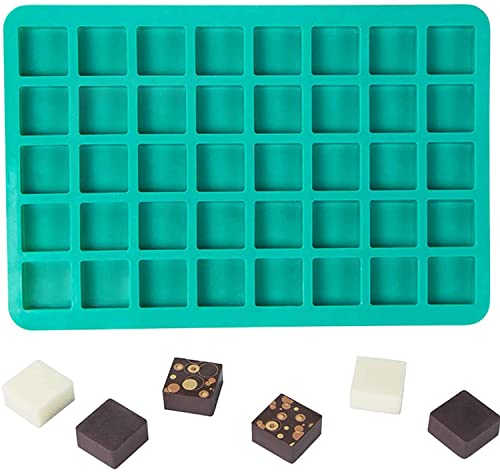 Webake Schokoladenform Silikon Quadratisch Backform Pralinenform 40er Silikonform Seifenform für Schokolade, Süßigkeiten, Eiswürfel, Gummis, Gelee, Pralinen, Karamell von webake