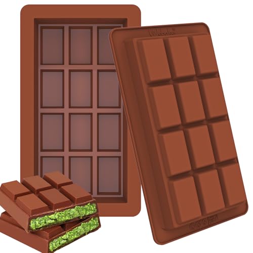 Webake Silikon Schokoladenform Tafel Tief 2 Stück Schokolade Silikonform Schokoladentafel Tief Tafel Schokolade Form Extra Tief Schokoladentafel Formen von webake