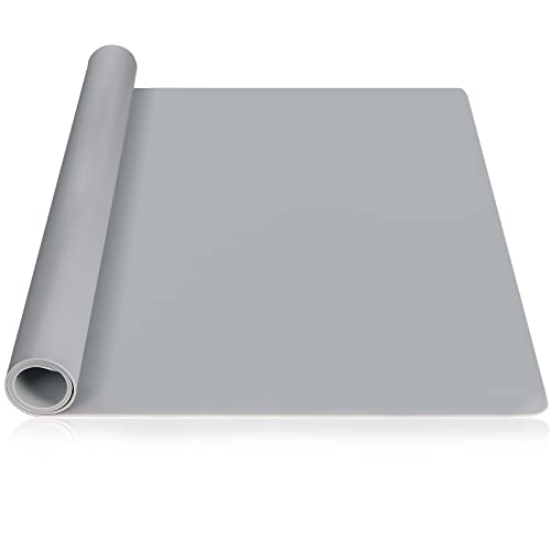 Webake Silikonmatte Groß 60x40cm Backmatte Silikon Backunterlage Antihaftbeschichtet Teigmatte Ausrollmatte Fondant Matte für für Fondant Gebäck Pizza Matte, Grau von webake