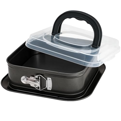 webake Eckige Springform Quadratisch 24x24 cm Mit Deckel, Tortenform Eckig Kuchenform Antihaftbeschichtet Quadratische Backform 24 cm Kohlenstoffstahl Backform, 1 Stück webake Eckige Springform Quadratisch 24x24 cm Mit Deckel, Tortenform Eckig Kuchenform Antihaftbeschichtet Quadratische Backform 24 cm Kohlenstoffstahl Backform, 1 Stück von webake