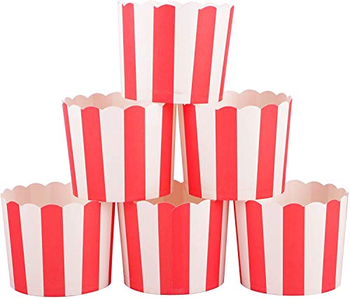 Webake Muffinförmchen Papier 50 Stück Muffin Papierförmchen Cupcake Förmchen in Weiß und Rot für Cupcake im Backtage, Geburtstage, Teekränzchen, Hochzeiten und Partys von webake