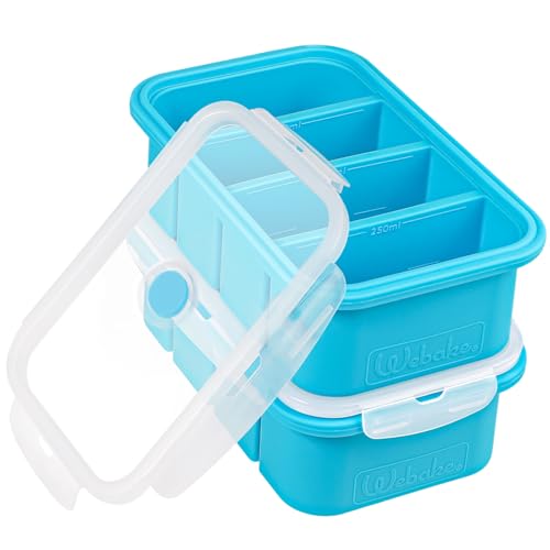 webake Suppen Einfrieren Behälter 250ml Silikon Gefrierform mit Deckel 2 Stück Suppe Gefrierbehälter, Lebensmittelbehälter, Vorratsbehälter, Extra Große Eiswürfelform Eiswürfelbehälter webake Suppen Einfrieren Behälter 250ml Silikon Gefrierform mit Deckel 2 Stück Suppe Gefrierbehälter, Lebensmittelbehälter, Vorratsbehälter, Extra Große Eiswürfelform Eiswürfelbehälter von webake